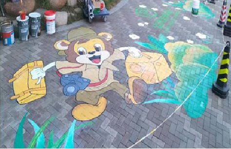 延津县夏季画地面彩绘会遇到的问题