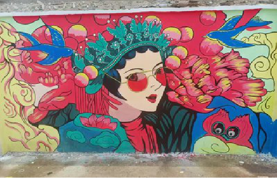  延津县墙体彩绘-网红墙