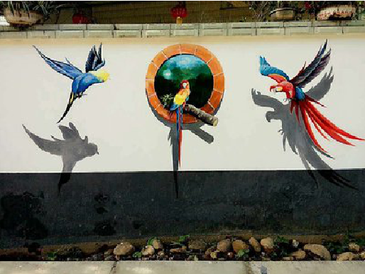  延津县视觉错位-3D墙绘设计