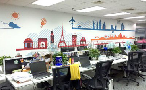  延津县教你设计办公室墙绘的方法。